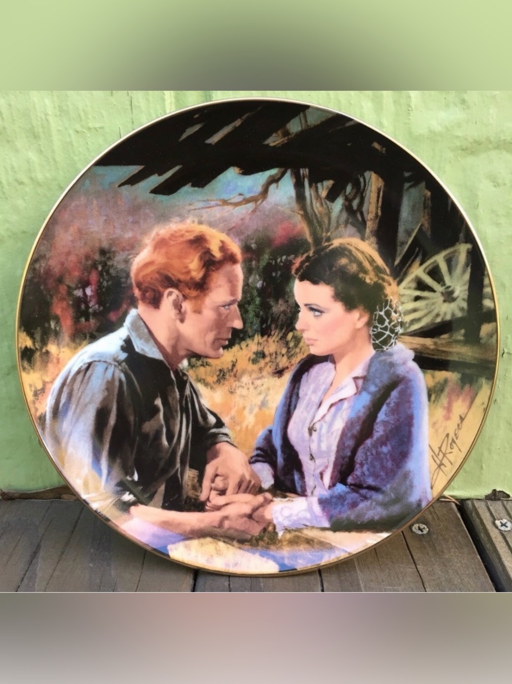 Gone With The Wind 'Scarlett and Ashley After The War' Collectable Plate